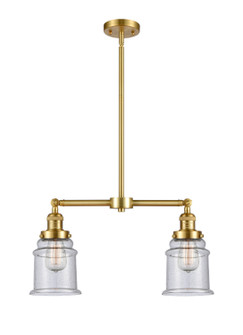 Franklin Restoration LED Island Pendant in Satin Gold (405|209-SG-G184-LED)