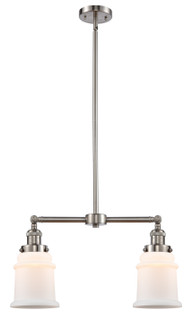 Franklin Restoration Two Light Island Pendant in Brushed Satin Nickel (405|209-SN-G181)