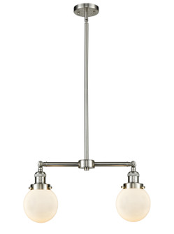 Franklin Restoration LED Island Pendant in Brushed Satin Nickel (405|209-SN-G201-6-LED)