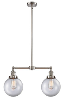 Franklin Restoration LED Island Pendant in Brushed Satin Nickel (405|209-SN-G202-8-LED)
