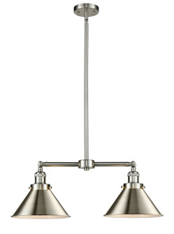 Oxford Two Light Chandelier in Brushed Satin Nickel (405|209-SN-G542W-LED)