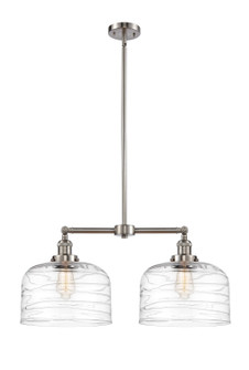 Franklin Restoration Two Light Island Pendant in Brushed Satin Nickel (405|209-SN-G713-L)