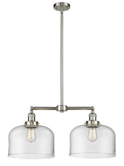 Franklin Restoration Two Light Island Pendant in Brushed Satin Nickel (405|209-SN-G72-L)
