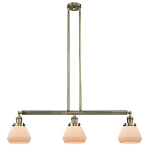 Franklin Restoration Three Light Island Pendant in Antique Brass (405|213-AB-G171)