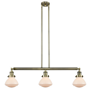 Franklin Restoration Three Light Island Pendant in Antique Brass (405|213-AB-G321)