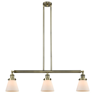 Franklin Restoration Three Light Island Pendant in Antique Brass (405|213-AB-G61)