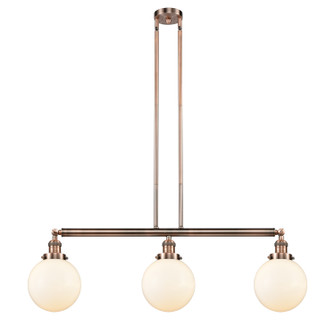 Franklin Restoration Three Light Island Pendant in Antique Copper (405|213-AC-G201-8)