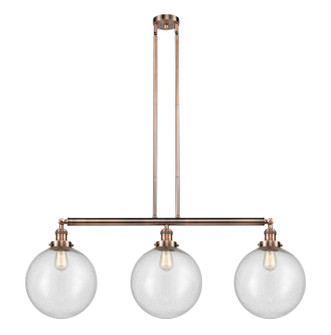 Franklin Restoration Three Light Island Pendant in Antique Copper (405|213-AC-G204-12)