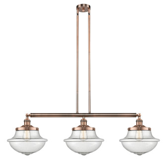 Franklin Restoration Three Light Island Pendant in Antique Copper (405|213-AC-G544)