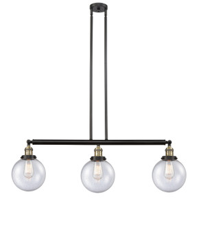 Franklin Restoration Three Light Island Pendant in Black Antique Brass (405|213-BAB-G204-8)