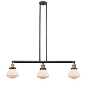 Franklin Restoration Three Light Island Pendant in Black Antique Brass (405|213-BAB-G321)
