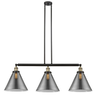 Franklin Restoration Three Light Island Pendant in Black Antique Brass (405|213-BAB-G43-L)