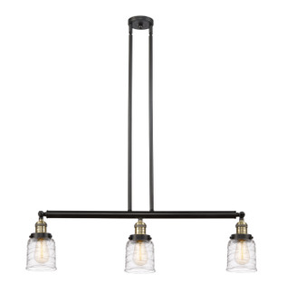 Franklin Restoration Three Light Island Pendant in Black Antique Brass (405|213-BAB-G513)