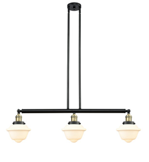 Franklin Restoration Three Light Island Pendant in Black Antique Brass (405|213-BAB-G531)