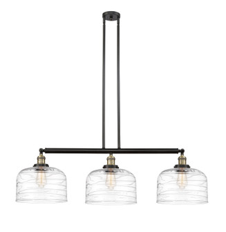 Franklin Restoration Three Light Island Pendant in Black Antique Brass (405|213-BAB-G713-L)