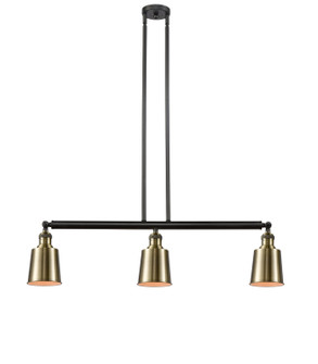 Franklin Restoration Three Light Island Pendant in Black Antique Brass (405|213-BAB-M9-AB)