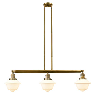 Franklin Restoration Three Light Island Pendant in Brushed Brass (405|213-BB-G531)