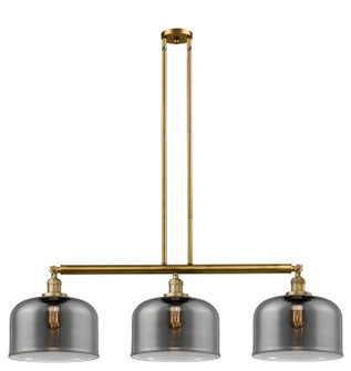 Franklin Restoration Three Light Island Pendant in Brushed Brass (405|213-BB-G73-L)
