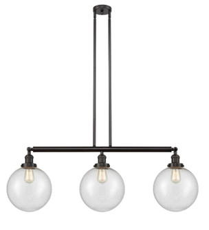Franklin Restoration Three Light Island Pendant in Oil Rubbed Bronze (405|213-OB-G204-10)
