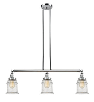 Franklin Restoration Three Light Island Pendant in Polished Chrome (405|213-PC-G184)
