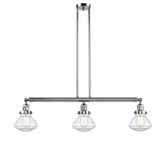 Franklin Restoration Three Light Island Pendant in Polished Chrome (405|213-PC-G322)