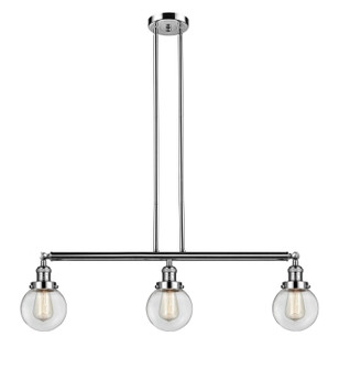 Franklin Restoration Three Light Island Pendant in Polished Nickel (405|213-PN-G202-6)