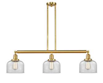 Franklin Restoration Three Light Island Pendant in Satin Gold (405|213-SG-G72)