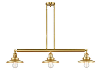 Franklin Restoration Three Light Island Pendant in Satin Gold (405|213-SG-M4)
