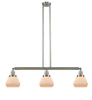 Franklin Restoration Three Light Island Pendant in Brushed Satin Nickel (405|213-SN-G171)