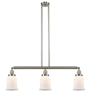 Franklin Restoration Three Light Island Pendant in Brushed Satin Nickel (405|213-SN-G181)