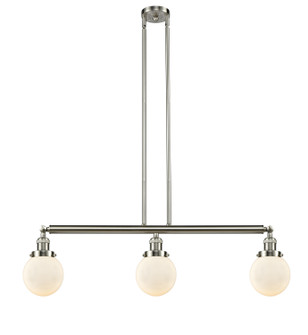 Franklin Restoration LED Island Pendant in Brushed Satin Nickel (405|213-SN-G201-6-LED)