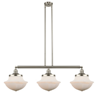 Franklin Restoration Three Light Island Pendant in Brushed Satin Nickel (405|213-SN-G541)