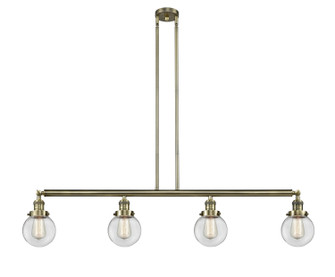 Franklin Restoration LED Island Pendant in Antique Brass (405|214-AB-G202-6-LED)
