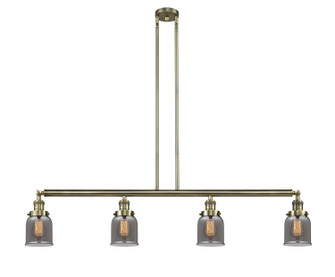 Franklin Restoration Four Light Island Pendant in Antique Brass (405|214-AB-G53)
