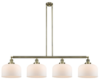 Franklin Restoration Four Light Island Pendant in Antique Brass (405|214-AB-G71-L)