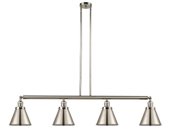 Franklin Restoration Four Light Island Pendant in Polished Nickel (405|214-PN-M13-PN)