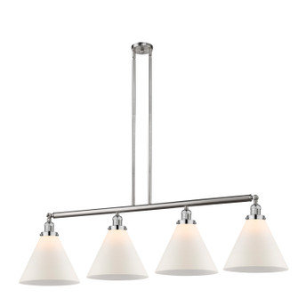 Franklin Restoration Four Light Island Pendant in Brushed Satin Nickel (405|214-SN-G41-L)