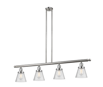 Franklin Restoration Four Light Island Pendant in Brushed Satin Nickel (405|214-SN-G64)