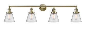 Franklin Restoration Four Light Bath Vanity in Antique Brass (405|215-AB-G64)