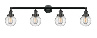 Franklin Restoration Four Light Bath Vanity in Matte Black (405|215-BK-G204-6)