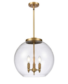 Essex Three Light Pendant in Brushed Brass (405|221-3S-BB-G122-16)