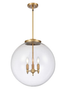 Franklin Restoration LED Pendant in Brushed Brass (405|221-3S-BB-G202-18-LED)