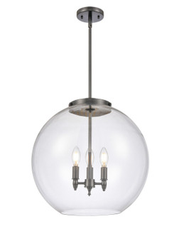 Essex Three Light Pendant in Matte Black (405|221-3S-BK-G122-18)