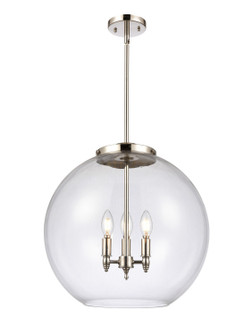 Ballston Three Light Pendant in Polished Nickel (405|221-3S-PN-G122-18)