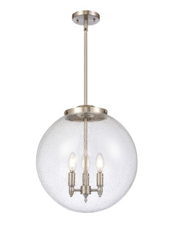 Franklin Restoration Three Light Pendant in Brushed Satin Nickel (405|221-3S-SN-G204-16)