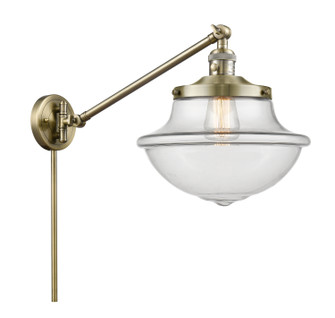 Franklin Restoration One Light Swing Arm Lamp in Antique Brass (405|237-AB-G542)