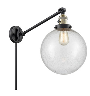 Franklin Restoration One Light Swing Arm Lamp in Black Antique Brass (405|237-BAB-G204-10)