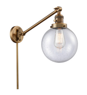 Franklin Restoration One Light Swing Arm Lamp in Brushed Brass (405|237-BB-G204-8)