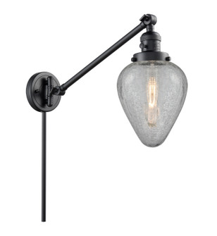 Franklin Restoration One Light Swing Arm Lamp in Matte Black (405|237-BK-G165)