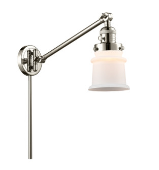 Franklin Restoration One Light Swing Arm Lamp in Polished Nickel (405|237-PN-G181S)